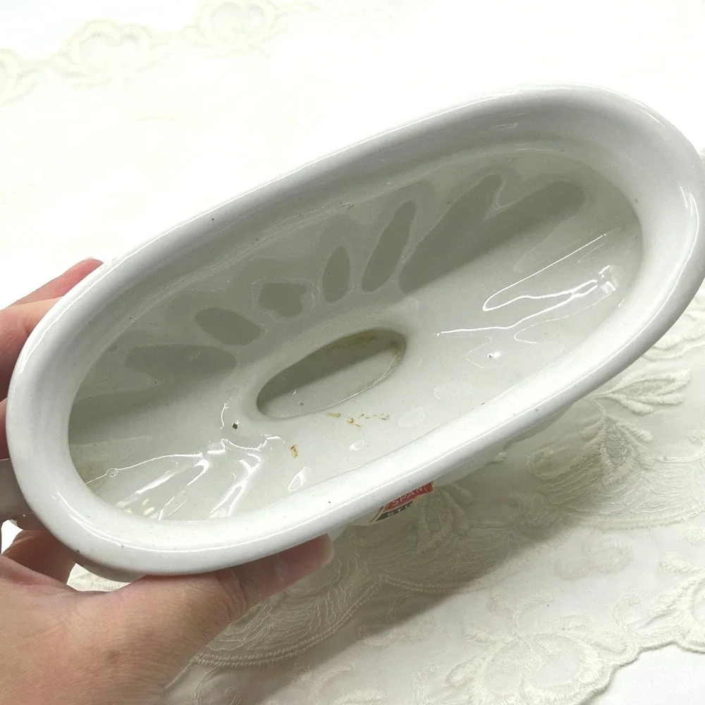 Vintage White Classic Design Italy Planter Ceramic Spanish Studio MCM